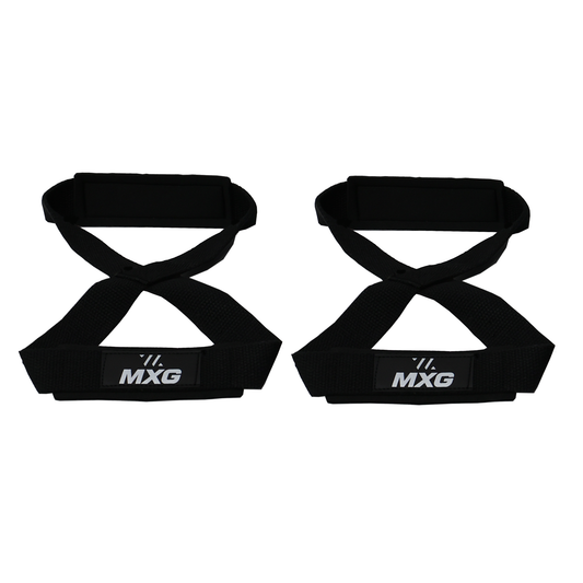Bastion Figure-8 Weightlifting Straps – Cotton Webbing with Neoprene Padding