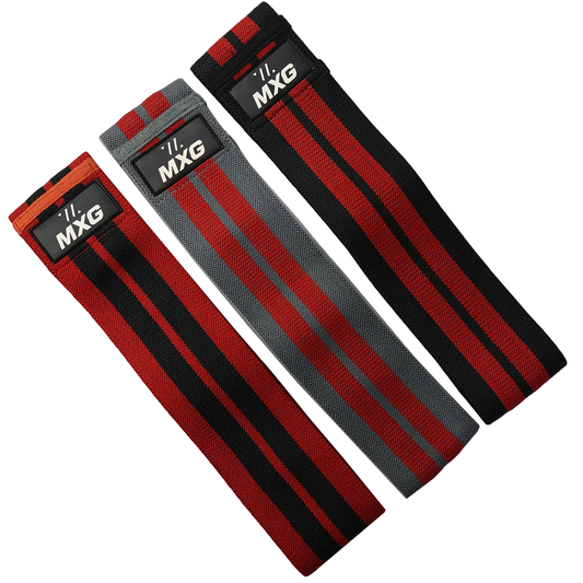Ignite 3-Pack Booty Bands – Hip Circle Resistance Bands with Rubber Grip